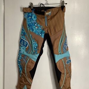 MSR Pants Girls Starlet Motocross Riding MX Brown Blue 22 Youth